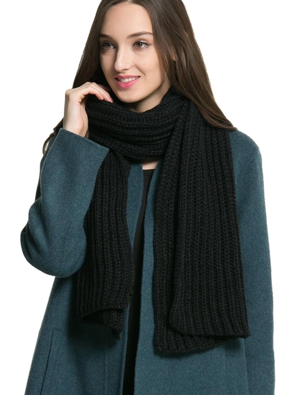 Women Men Winter Thick Cable Knit Wrap Chunky Warm Scarf